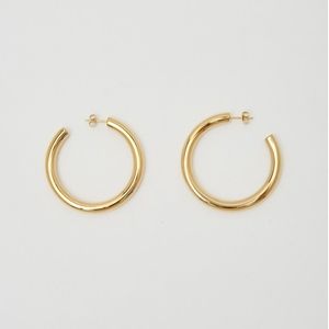 Bagatiba Large Gold Hollow Hoops